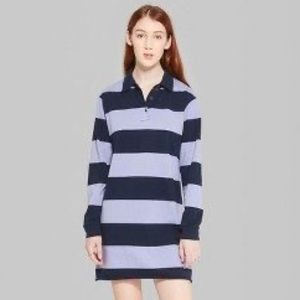 Wild Fable Purple and Navy Striped Dress